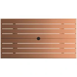 Lancaster Table & Seating 32" X 60" Brown Powder-Coated Aluminum Dining Height Outdoor Table With Umbrella Hole And 4 Arm Chairs 9 Lancaster Table & Seating 32" X 60" Brown Powder-Coated Aluminum Dining Height Outdoor Table With Umbrella Hole And 4 Arm Chairs -Zown Shop 2342618