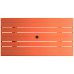 Lancaster Table & Seating 32" X 60" Orange Powder-Coated Aluminum Standard Height Outdoor Table With Umbrella Hole And 4 Arm Chairs 9 Lancaster Table & Seating 32" X 60" Orange Powder-Coated Aluminum Standard Height Outdoor Table With Umbrella Hole And 4 Arm Chairs -Zown Shop 2342648