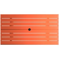 Lancaster Table & Seating 32" X 60" Orange Powder-Coated Aluminum Standard Height Outdoor Table With Umbrella Hole And 6 Side Chairs 9 Lancaster Table & Seating 32" X 60" Orange Powder-Coated Aluminum Standard Height Outdoor Table With Umbrella Hole And 6 Side Chairs -Zown Shop 2342652
