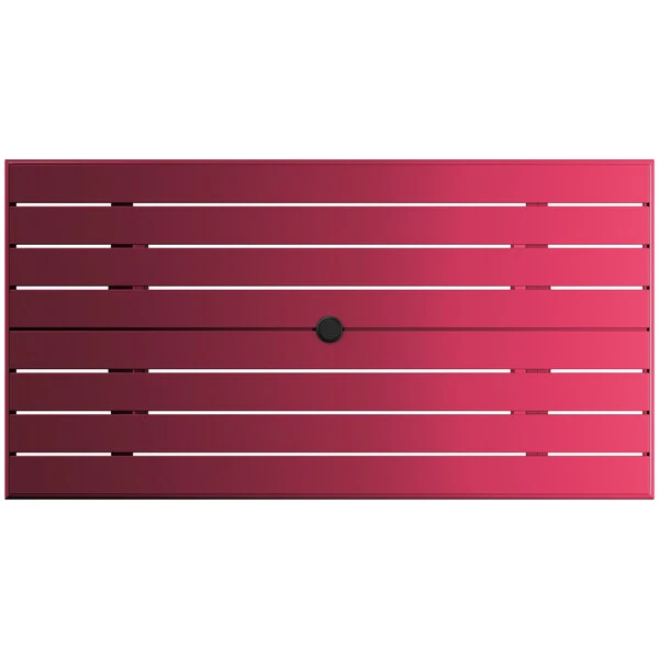 Lancaster Table & Seating 32" X 60" Sangria Powder-Coated Aluminum Standard Height Outdoor Table With Umbrella Hole And 6 Side Chairs 5 Lancaster Table & Seating 32" X 60" Sangria Powder-Coated Aluminum Standard Height Outdoor Table With Umbrella Hole And 6 Side Chairs - Image 5