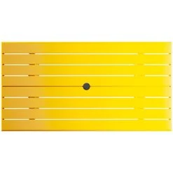 Lancaster Table & Seating 32" X 60" Yellow Powder-Coated Aluminum Standard Height Outdoor Table With Umbrella Hole And 4 Side Chairs -Zown Shop 2342668