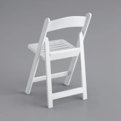 Lancaster Table & Seating White Resin Folding Chair With Slatted Seat 6 Lancaster Table & Seating White Resin Folding Chair With Slatted Seat -Zown Shop 2347953