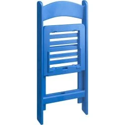 Lancaster Table & Seating Blue Resin Folding Chair With Slatted Seat -Zown Shop 2353495