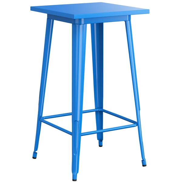 LT&S Alloy Series Lancaster Table & Seating Alloy Series 24" X 24" Blue Outdoor Bar Height Table 2 LT&S Alloy Series Lancaster Table & Seating Alloy Series 24" X 24" Blue Outdoor Bar Height Table - Image 2