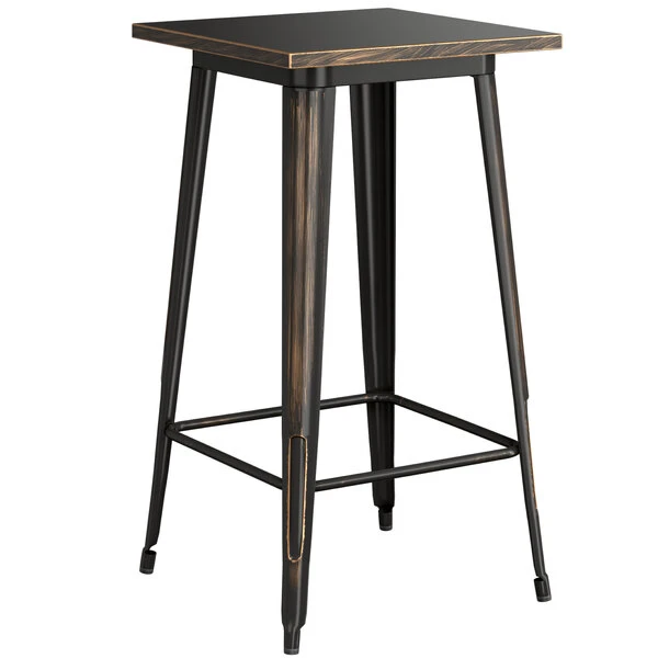 LT&S Alloy Series Lancaster Table & Seating Alloy Series 24" X 24" Distressed Copper Outdoor Bar Height Table 2 LT&S Alloy Series Lancaster Table & Seating Alloy Series 24" X 24" Distressed Copper Outdoor Bar Height Table - Image 2