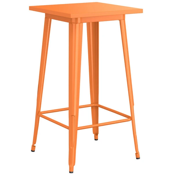 LT&S Alloy Series Lancaster Table & Seating Alloy Series 24" X 24" Orange Outdoor Bar Height Table 2 LT&S Alloy Series Lancaster Table & Seating Alloy Series 24" X 24" Orange Outdoor Bar Height Table - Image 2