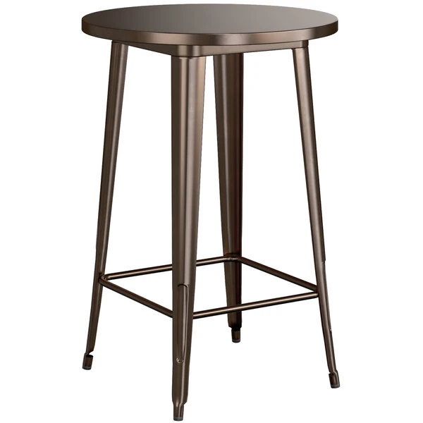 LT&S Alloy Series Lancaster Table & Seating Alloy Series 30" Round Copper Outdoor Bar Height Table 2 LT&S Alloy Series Lancaster Table & Seating Alloy Series 30" Round Copper Outdoor Bar Height Table - Image 2