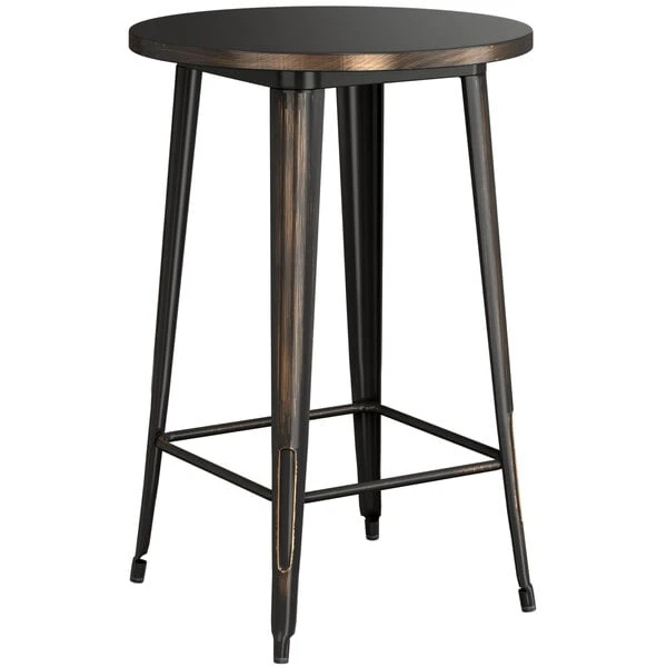LT&S Alloy Series Lancaster Table & Seating Alloy Series 30" Round Distressed Copper Outdoor Bar Height Table 2 LT&S Alloy Series Lancaster Table & Seating Alloy Series 30" Round Distressed Copper Outdoor Bar Height Table - Image 2