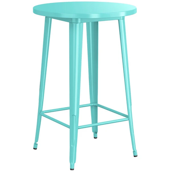 LT&S Alloy Series Lancaster Table & Seating Alloy Series 30" Round Seafoam Outdoor Bar Height Table 2 LT&S Alloy Series Lancaster Table & Seating Alloy Series 30" Round Seafoam Outdoor Bar Height Table - Image 2