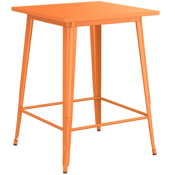 LT&S Alloy Series Lancaster Table & Seating Alloy Series 32" X 32" Orange Outdoor Bar Height Table 2 LT&S Alloy Series Lancaster Table & Seating Alloy Series 32" X 32" Orange Outdoor Bar Height Table - Image 2
