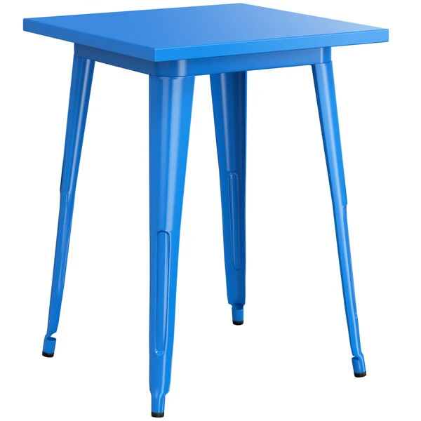 LT&S Alloy Series Lancaster Table & Seating Alloy Series 24" X 24" Blue Dining Height Outdoor Table 2 LT&S Alloy Series Lancaster Table & Seating Alloy Series 24" X 24" Blue Dining Height Outdoor Table - Image 2