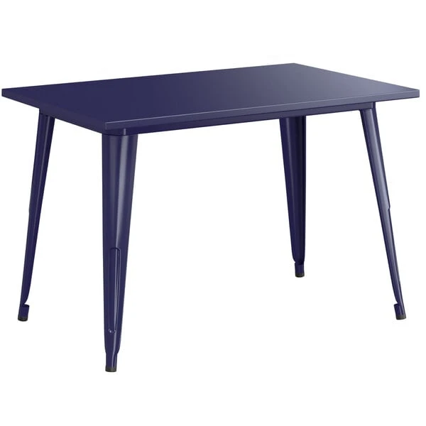 LT&S Alloy Series Lancaster Table & Seating Alloy Series 48" X 30" Navy Dining Height Outdoor Table 2 LT&S Alloy Series Lancaster Table & Seating Alloy Series 48" X 30" Navy Dining Height Outdoor Table - Image 2
