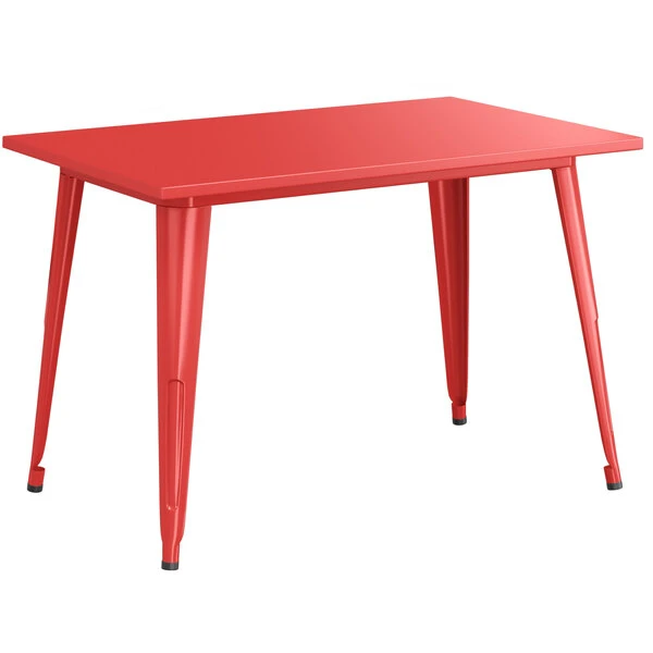 LT&S Alloy Series Lancaster Table & Seating Alloy Series 48" X 30" Red Dining Height Outdoor Table 2 LT&S Alloy Series Lancaster Table & Seating Alloy Series 48" X 30" Red Dining Height Outdoor Table - Image 2