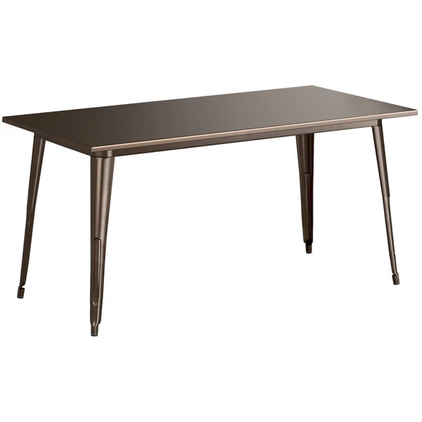 LT&S Alloy Series Lancaster Table & Seating Alloy Series 63" X 32" Copper Dining Height Outdoor Table 2 LT&S Alloy Series Lancaster Table & Seating Alloy Series 63" X 32" Copper Dining Height Outdoor Table - Image 2