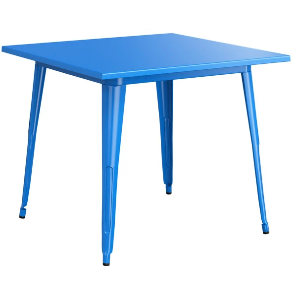 LT&S Alloy Series Lancaster Table & Seating Alloy Series 36" X 36" Blue Dining Height Outdoor Table 2 LT&S Alloy Series Lancaster Table & Seating Alloy Series 36" X 36" Blue Dining Height Outdoor Table - Image 2
