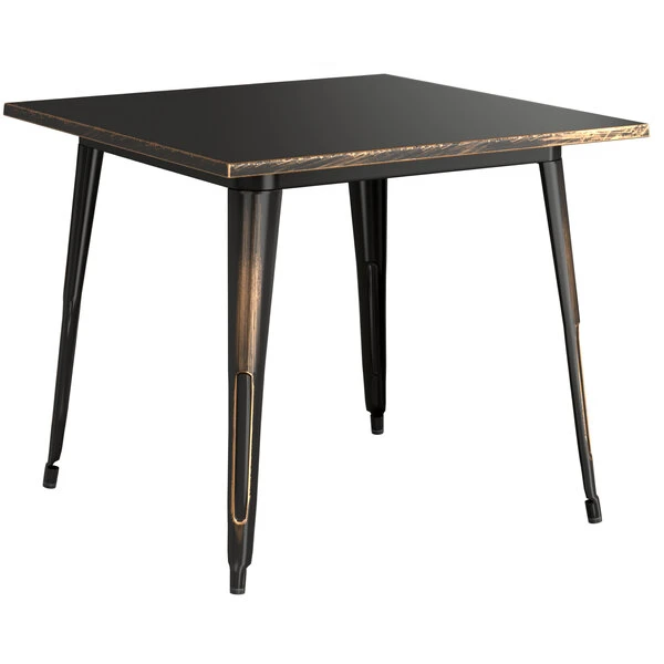 LT&S Alloy Series Lancaster Table & Seating Alloy Series 36" X 36" Distressed Copper Dining Height Outdoor Table 2 LT&S Alloy Series Lancaster Table & Seating Alloy Series 36" X 36" Distressed Copper Dining Height Outdoor Table - Image 2