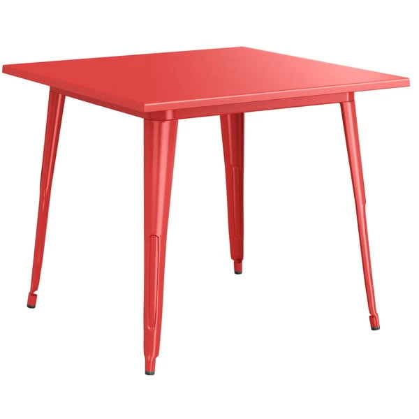 LT&S Alloy Series Lancaster Table & Seating Alloy Series 36" X 36" Red Dining Height Outdoor Table 2 LT&S Alloy Series Lancaster Table & Seating Alloy Series 36" X 36" Red Dining Height Outdoor Table - Image 2