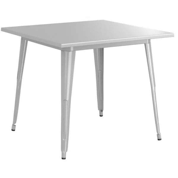 LT&S Alloy Series Lancaster Table & Seating Alloy Series 36" X 36" Silver Dining Height Outdoor Table 2 LT&S Alloy Series Lancaster Table & Seating Alloy Series 36" X 36" Silver Dining Height Outdoor Table - Image 2