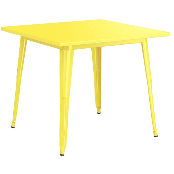 LT&S Alloy Series Lancaster Table & Seating Alloy Series 36" X 36" Yellow Dining Height Outdoor Table 2 LT&S Alloy Series Lancaster Table & Seating Alloy Series 36" X 36" Yellow Dining Height Outdoor Table - Image 2