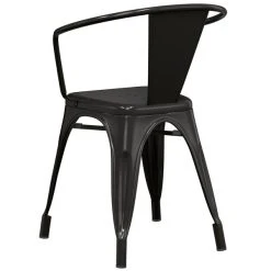 LT&S Alloy Series Lancaster Table & Seating Alloy Series Black Metal Indoor / Outdoor Industrial Cafe Arm Chair 5 LT&S Alloy Series Lancaster Table & Seating Alloy Series Black Metal Indoor / Outdoor Industrial Cafe Arm Chair -Zown Shop 2361183