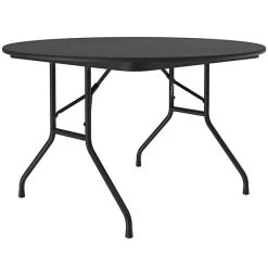 Correll 48" Round Black Granite High Pressure Heavy Duty Folding Table