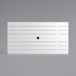 Lancaster Table & Seating 32" X 60" White Powder-Coated Aluminum Dining Height Outdoor Table With Umbrella Hole -Zown Shop 2367791