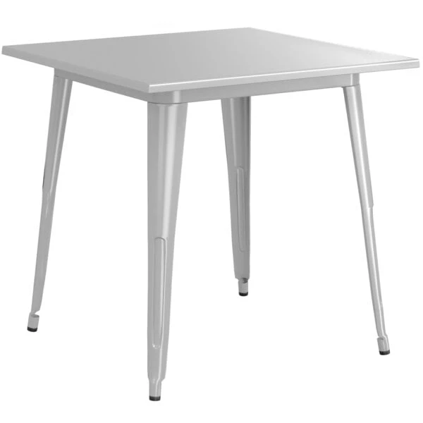 LT&S Alloy Series Lancaster Table & Seating Alloy Series 32" X 32" Silver Dining Height Outdoor Table 2 LT&S Alloy Series Lancaster Table & Seating Alloy Series 32" X 32" Silver Dining Height Outdoor Table - Image 2