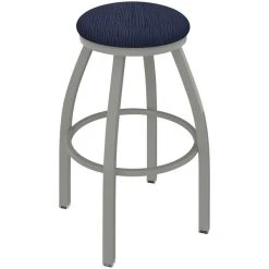 Holland Bar Stool XL 802 Misha 30" Ladderback Swivel Bar Stool With Anodized Nickel Finish And Graph Anchor Seat