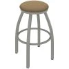 Holland Bar Stool XL 802 Misha 30" Ladderback Swivel Bar Stool With Anodized Nickel Finish And Canter Sand Seat