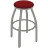 Holland Bar Stool XL 802 Misha 30" Ladderback Swivel Bar Stool With Anodized Nickel Finish And Graph Ruby Seat
