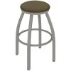 Holland Bar Stool XL 802 Misha 30" Ladderback Swivel Bar Stool With Anodized Nickel Finish And Graph Cork Seat
