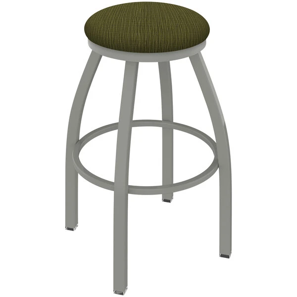 Holland Bar Stool XL 802 Misha 30" Ladderback Swivel Bar Stool With Anodized Nickel Finish And Graph Parrot Seat 1 Holland Bar Stool XL 802 Misha 30" Ladderback Swivel Bar Stool With Anodized Nickel Finish And Graph Parrot Seat