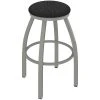 Holland Bar Stool XL 802 Misha 30" Ladderback Swivel Bar Stool With Anodized Nickel Finish And Graph Coal Seat