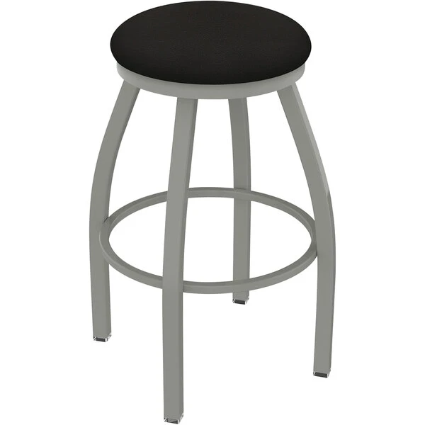 Holland Bar Stool XL 802 Misha 30" Swivel Bar Stool With Anodized Nickel Finish And Canter Espresso Seat 1 Holland Bar Stool XL 802 Misha 30" Swivel Bar Stool With Anodized Nickel Finish And Canter Espresso Seat