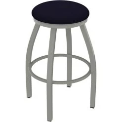 Holland Bar Stool XL 802 Misha 30" Ladderback Swivel Bar Stool With Anodized Nickel Finish And Canter Twilight Seat