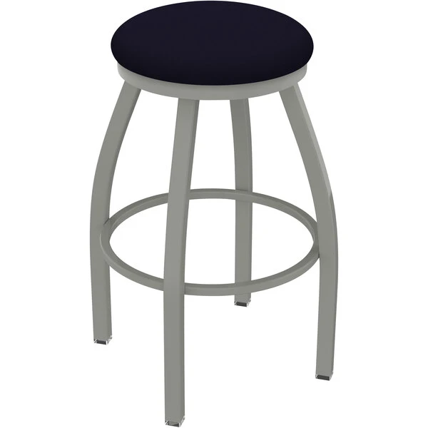 Holland Bar Stool XL 802 Misha 30" Ladderback Swivel Bar Stool With Anodized Nickel Finish And Canter Twilight Seat 1 Holland Bar Stool XL 802 Misha 30" Ladderback Swivel Bar Stool With Anodized Nickel Finish And Canter Twilight Seat