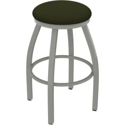 Holland Bar Stool XL 802 Misha 30" Ladderback Swivel Bar Stool With Anodized Nickel Finish And Canter Pine Seat