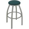 Holland Bar Stool XL 802 Misha 30" Ladderback Swivel Bar Stool With Anodized Nickel Finish And Graph Tidal Seat