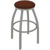 Holland Bar Stool XL 802 Misha 30" Ladderback Swivel Bar Stool With Anodized Nickel Finish And Rein Adobe Seat