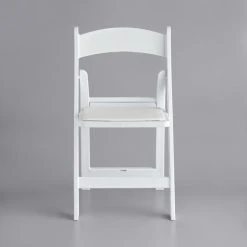 Lancaster Table & Seating White Resin Folding Chair With Vinyl Seat 8 Lancaster Table & Seating White Resin Folding Chair With Vinyl Seat -Zown Shop 2374330