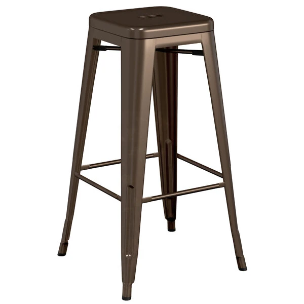 LT&S Alloy Series Lancaster Table & Seating Alloy Series 30" Round Copper Outdoor Bar Height Table With Four Barstools 4 LT&S Alloy Series Lancaster Table & Seating Alloy Series 30" Round Copper Outdoor Bar Height Table With Four Barstools - Image 4
