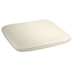 LT&S Alloy Series Lancaster Table & Seating Alloy Series Silver Stackable Metal Indoor / Outdoor Industrial Cafe Counter Height Stool With Tan Fabric Magnetic Cushion -Zown Shop 2391376