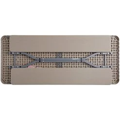 Lancaster Table & Seating 30" X 71" Rectangular Brown Faux Wood Folding Picnic Table With Attached Benches 7 Lancaster Table & Seating 30" X 71" Rectangular Brown Faux Wood Folding Picnic Table With Attached Benches -Zown Shop 2394373