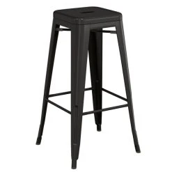 LT&S Alloy Series Lancaster Table & Seating Alloy Series Black Metal Indoor Barstool With White Vinyl Cushion 6 LT&S Alloy Series Lancaster Table & Seating Alloy Series Black Metal Indoor Barstool With White Vinyl Cushion -Zown Shop 2400249