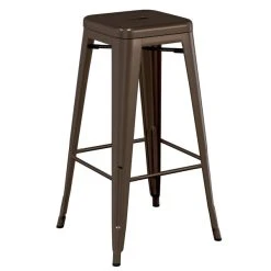 LT&S Alloy Series Lancaster Table & Seating Alloy Series Copper Metal Indoor Barstool With White Vinyl Cushion 6 LT&S Alloy Series Lancaster Table & Seating Alloy Series Copper Metal Indoor Barstool With White Vinyl Cushion -Zown Shop 2400259