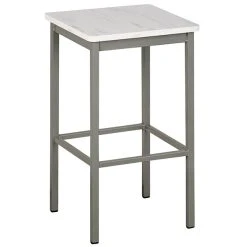 BFM Seating Trent Clear Coated Steel Counter Height Backless Barstool With Relic Antique Wash Seat