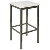 BFM Seating Trent Clear Coated Steel Backless Barstool With Relic Antique Wash Seat