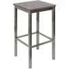 BFM Seating Trent Clear Coated Steel Backless Barstool With Relic Rustic Copper Seat