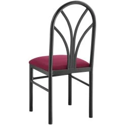Lancaster Table & Seating Maroon 4 Spoke Restaurant Dining Room Chair With 1 3/4" Padded Seat 5 Lancaster Table & Seating Maroon 4 Spoke Restaurant Dining Room Chair With 1 3/4" Padded Seat -Zown Shop 2423075