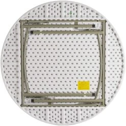 Lancaster Table & Seating 48" Round Heavy-Duty Granite White Plastic Folding Table 5 Lancaster Table & Seating 48" Round Heavy-Duty Granite White Plastic Folding Table -Zown Shop 2423635